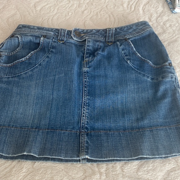 Elle Jeans Vintage 5 Pocket Denim Mini Skirt Size 4 - Picture 11 of 11